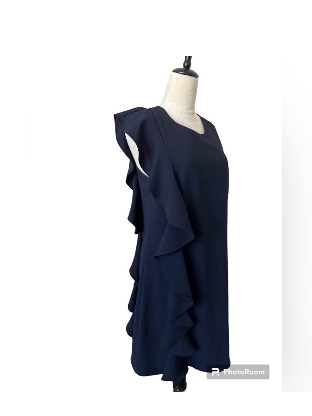 Julie BrownNavy Ruffle Sleeve Shift Dress